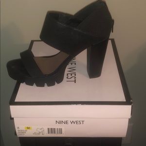 Nine West black sandals